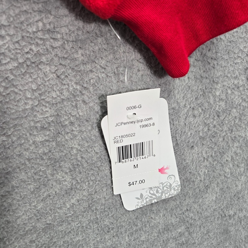 Disney Women Sweatshirt Medium Red Mickey If It's Snowing I'm Going Pullover NWT - Picture 4 of 9